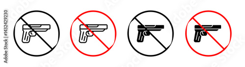 No gun Simple vector icons illustrations for graphic design.