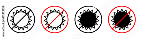 No sun Simple vector icons illustrations for graphic design.