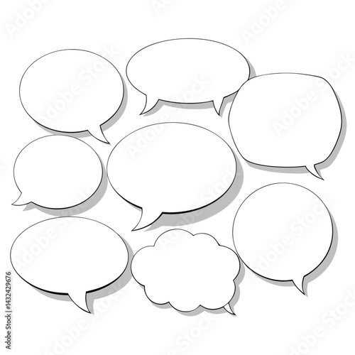 speech bubbles set