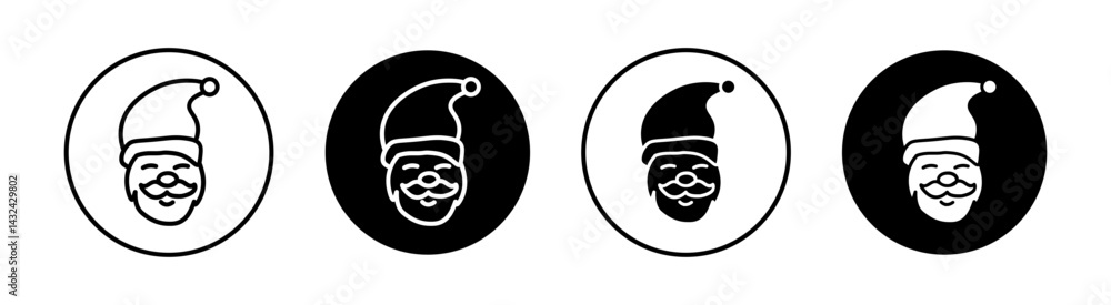 Santa claus face Simple vector icons illustrations for graphic design. Santa claus face Simple vector icons illustrations for graphic design.