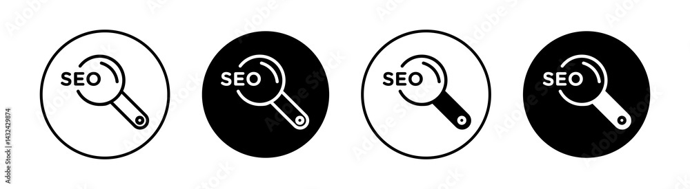 Search engine optimization Simple vector icons illustrations for graphic design. Search engine optimization Simple vector icons illustrations for graphic design.