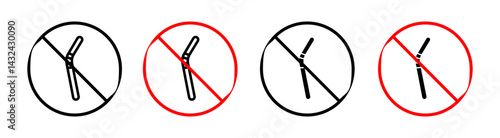 Stop using the plastic straw Simple vector icons illustrations for graphic design.