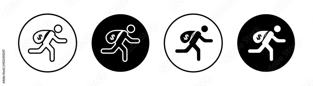 Thief Simple vector icons illustrations for graphic design. Thief Simple vector icons illustrations for graphic design.