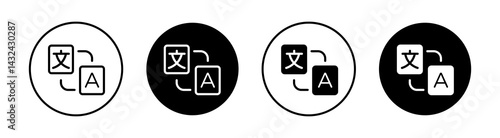 Translation Simple vector icons illustrations for graphic design.