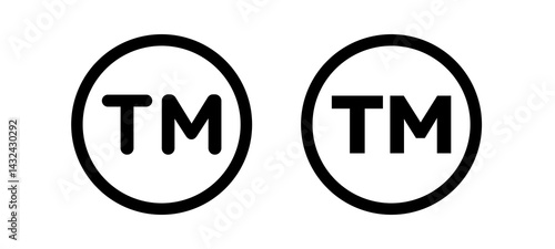 TM trademark Simple vector icons illustrations for graphic design.