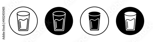 Water glass Simple vector icons illustrations for graphic design.