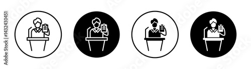 Witness Simple vector icons illustrations for graphic design.