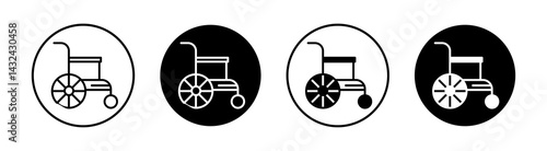 Wheelchair Simple vector icons illustrations for graphic design.