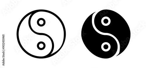 Yin yang Simple vector icons illustrations for graphic design.