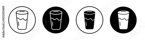 Water glass Simple vector icons illustrations for graphic design.