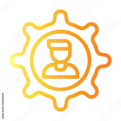 human resource Line Gradient Icon