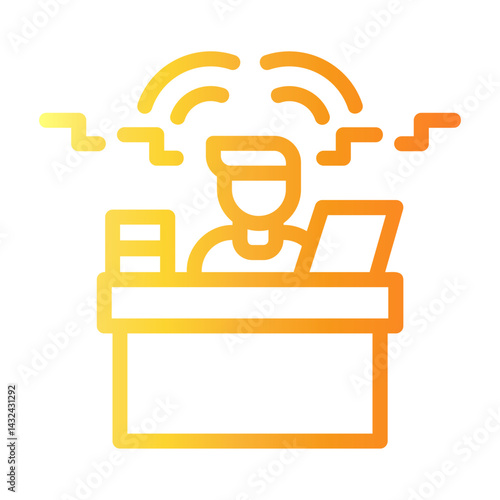 pressure Line Gradient Icon