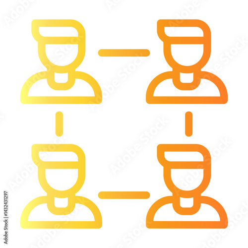 sharing Line Gradient Icon