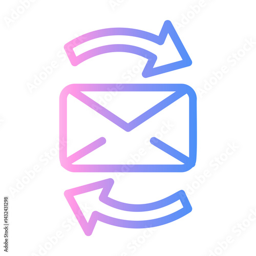 sending email Line Gradient Icon