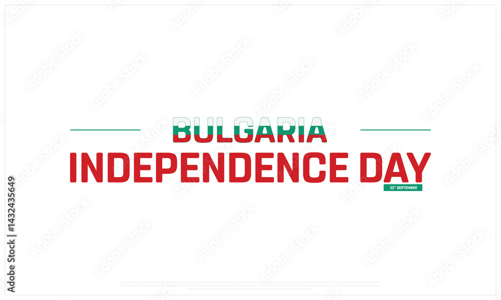 Bulgaria Independence Day on a white background, Vector design of Independence Day of Bulgaria, Typographic Design of Bulgaria National Day, Flag typography of Bulgaria Bulgaria Independence Day on a white background, Vector design of Independence Day of Bulgaria, Typographic Design of Bulgaria National Day, Flag typography of Bulgaria