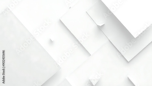 Modern White Geometric Shapes with Clean Lines and Minimalist Aesthetic for Contemporary Design Projects