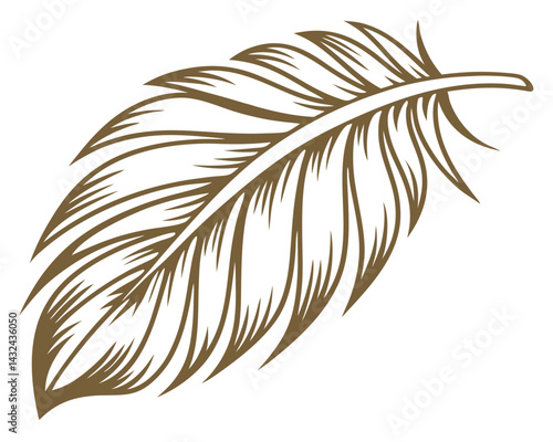 Elegant Golden Leaf Illustration for Natural Designs