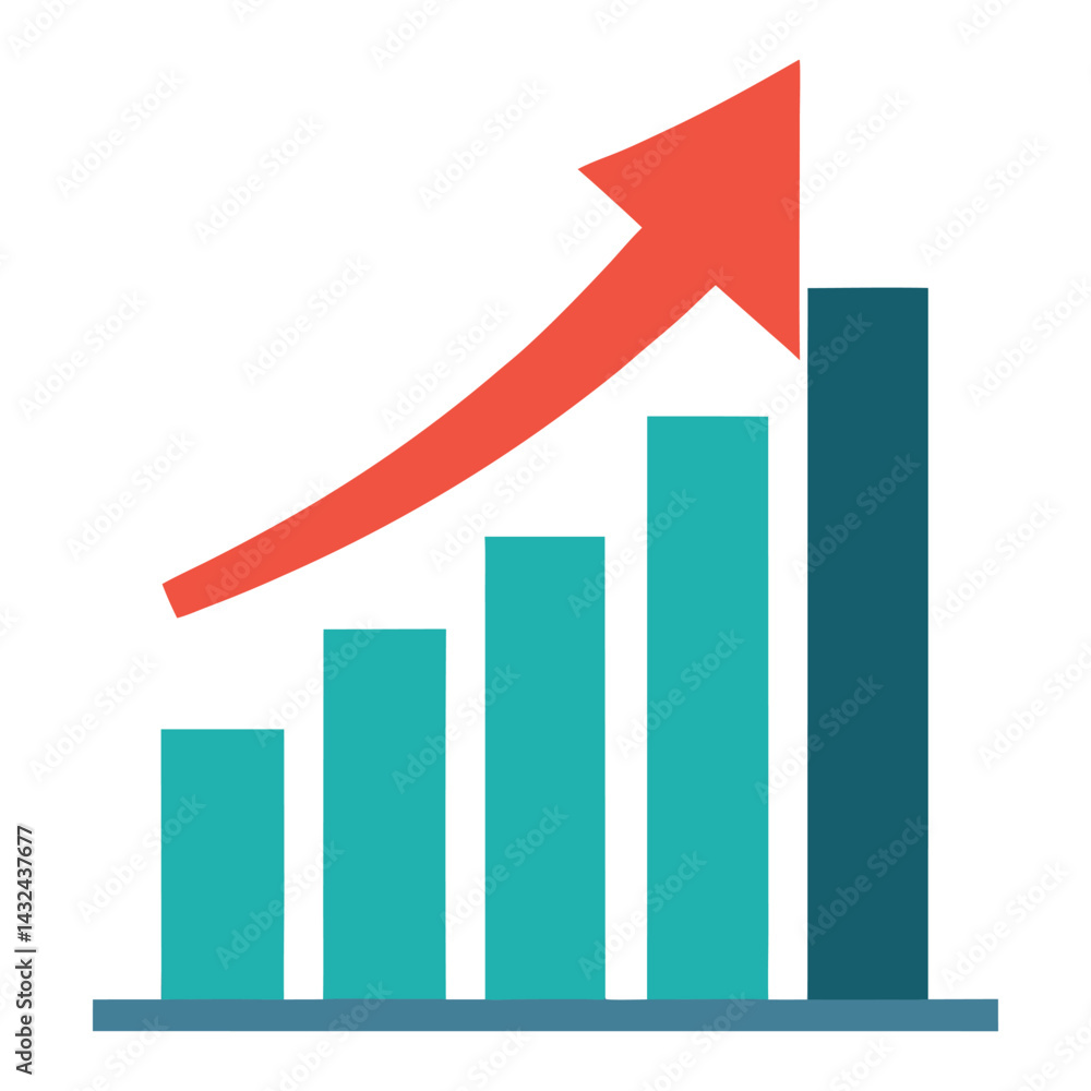 business graph with arrow business graph with arrow