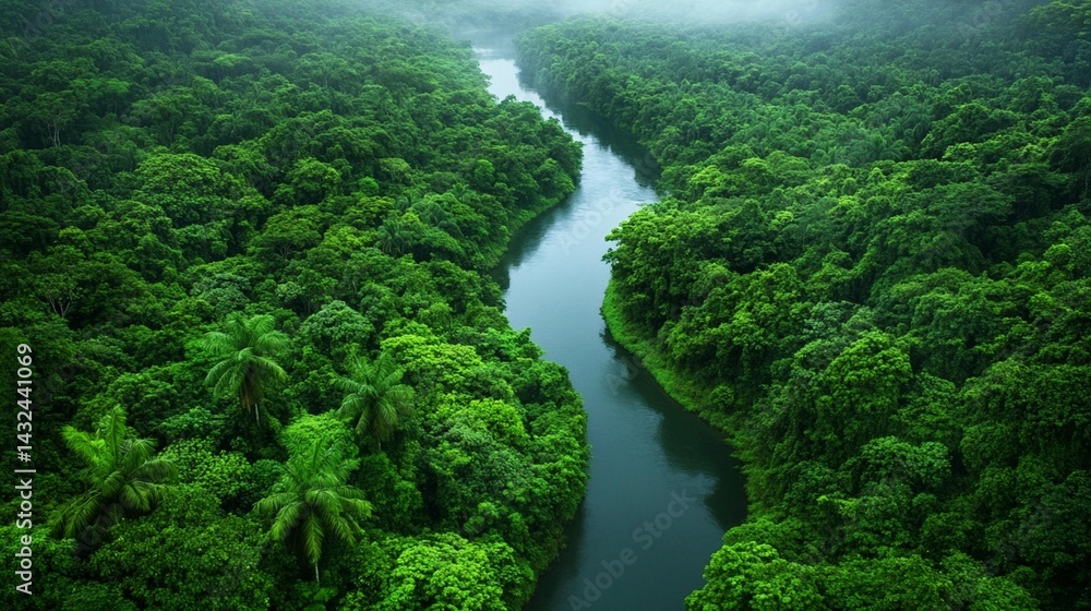 Serene waterfall cascading through lush greenery soft focus nature photography Serene waterfall cascading through lush greenery soft focus nature photography