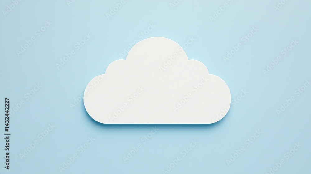 A simple, stylized white cloud shape on a light blue background, evoking a calming and whimsical atmosphere. A simple, stylized white cloud shape on a light blue background, evoking a calming and whimsical atmosphere.