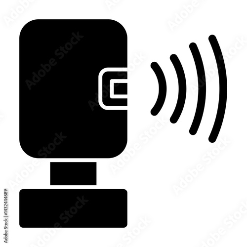 Lidar sensor solid icon