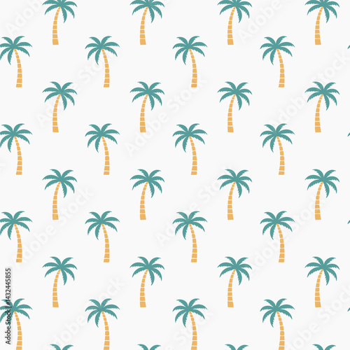 Simple vector palm tree pattern seamless
