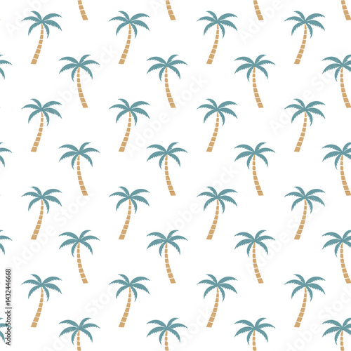 Simple vector palm tree pattern seamless