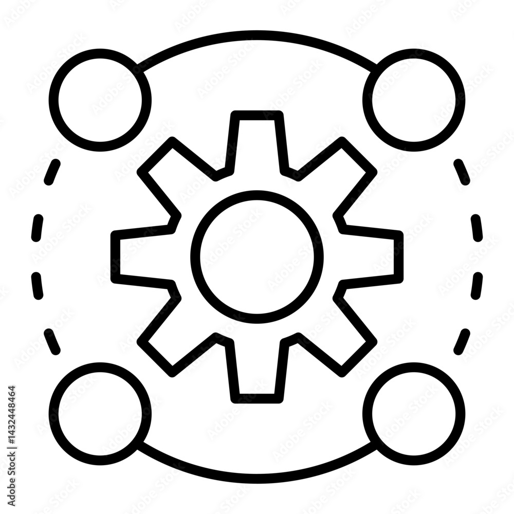 nanotechnology outline icon vector illustration nanotechnology outline icon vector illustration