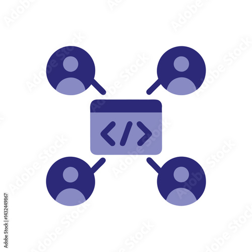 Team Collaboration Software Development Icon