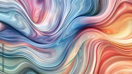 Violet Blue Orange Abstract Fluid 3D Background Design