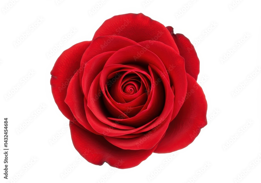A perfect red rose a symbol of love and passion captured in stunning detail against a pure white background Sharp focus vibrant color A perfect red rose a symbol of love and passion captured in stunning detail against a pure white background Sharp focus vibrant color