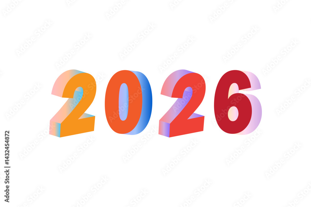 3d numbers 2026 for New Year banner poster 3d numbers 2026 for New Year banner poster