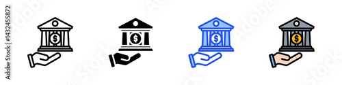 Bank Loan Icon Collection With Multiple Styles