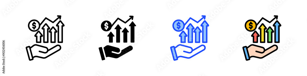 Obraz premium Investment Icon Collection With Multiple Styles