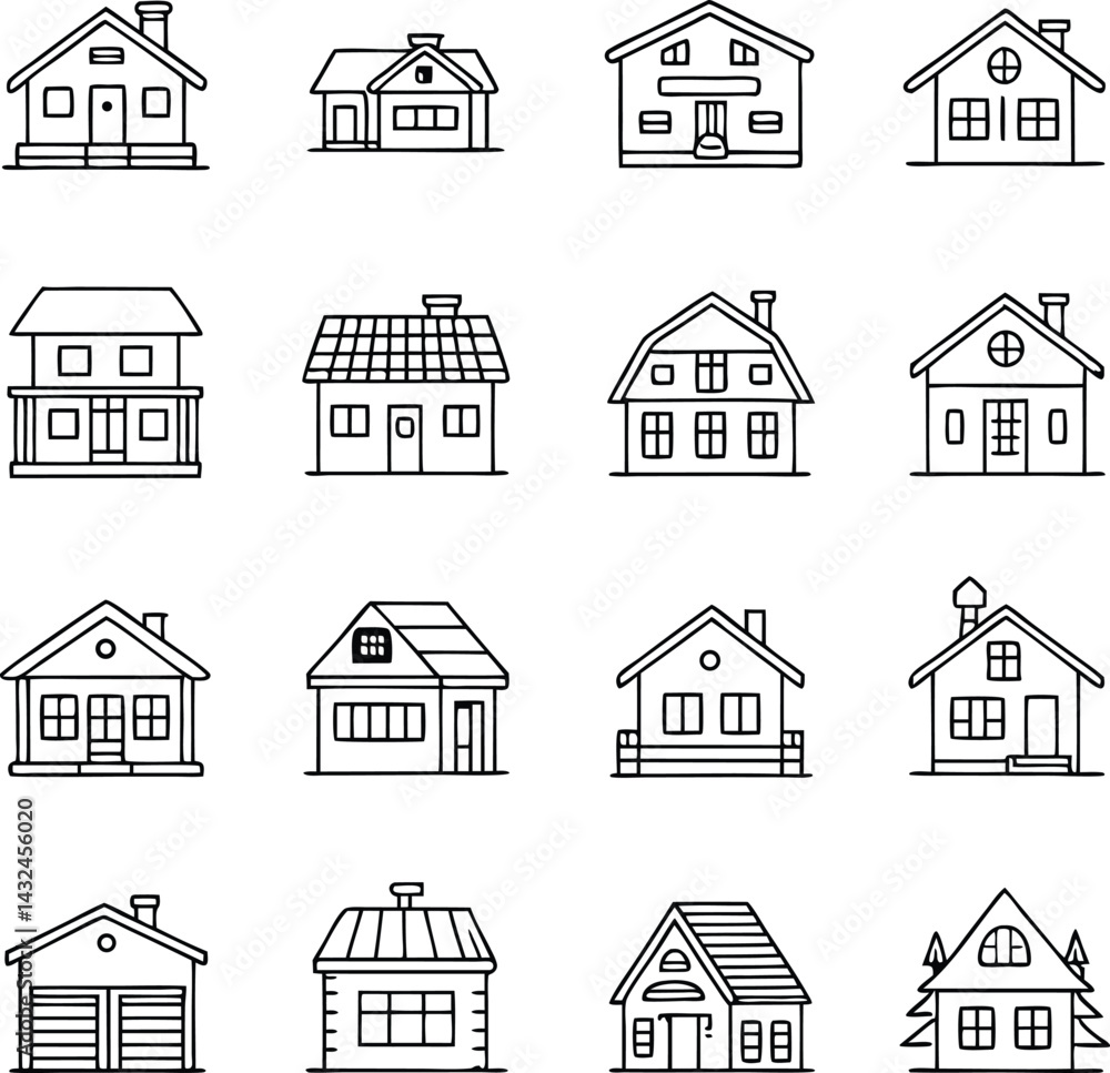 house icons set house icons set
