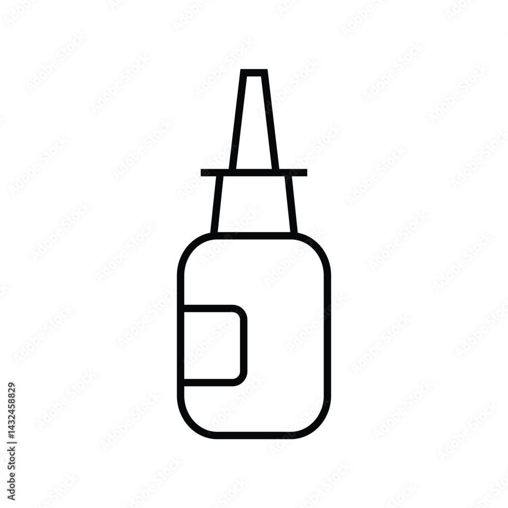 Obraz premium Nasal Spray Bottle Outline Icon
