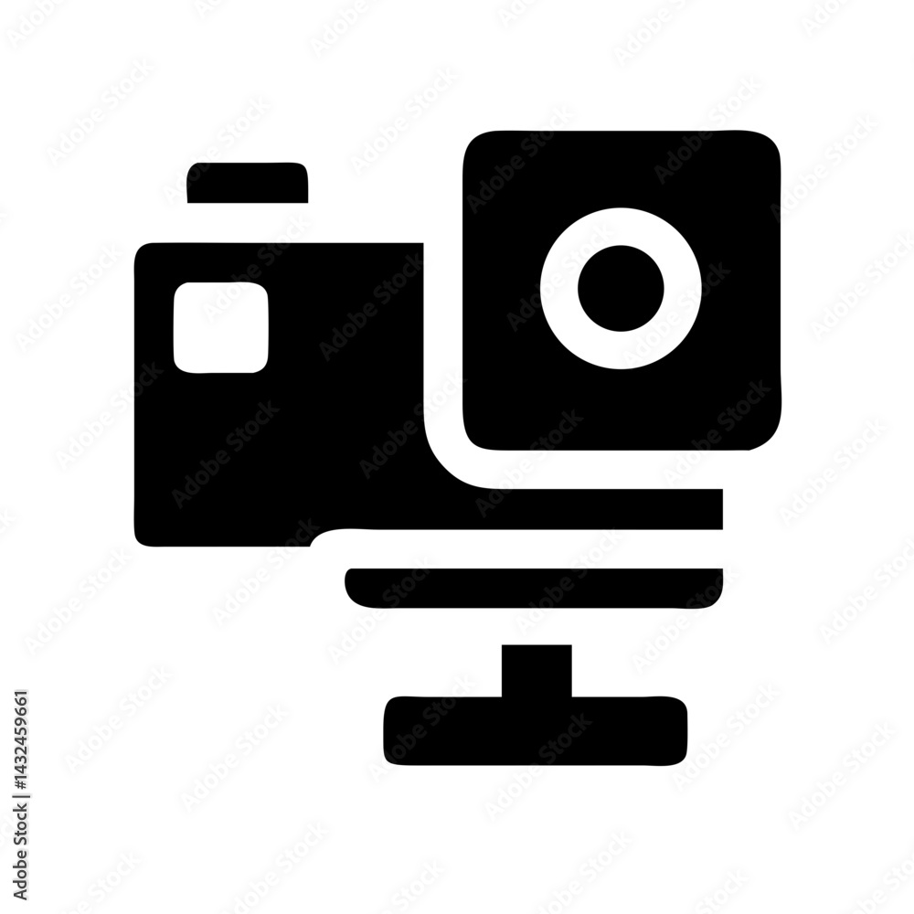 Action Camera Side Mount Icon Design Action Camera Side Mount Icon Design