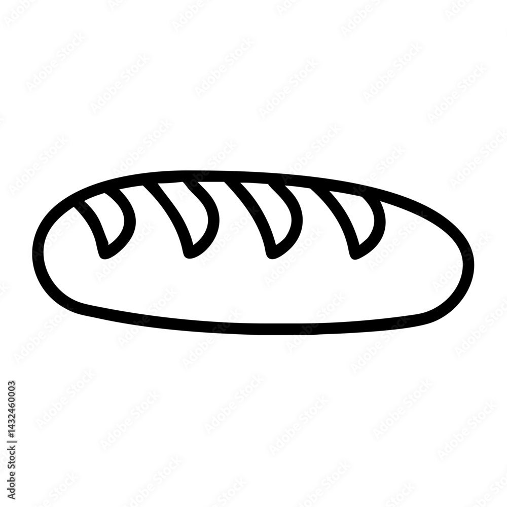 Baguette Bread Loaf Icon Design Baguette Bread Loaf Icon Design