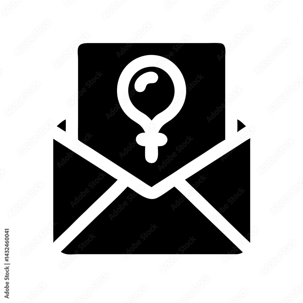 Balloon Envelope Invitation Icon Design Balloon Envelope Invitation Icon Design