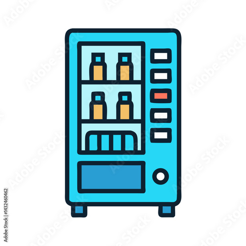 Beverage Vending Machine Unit Icon Design