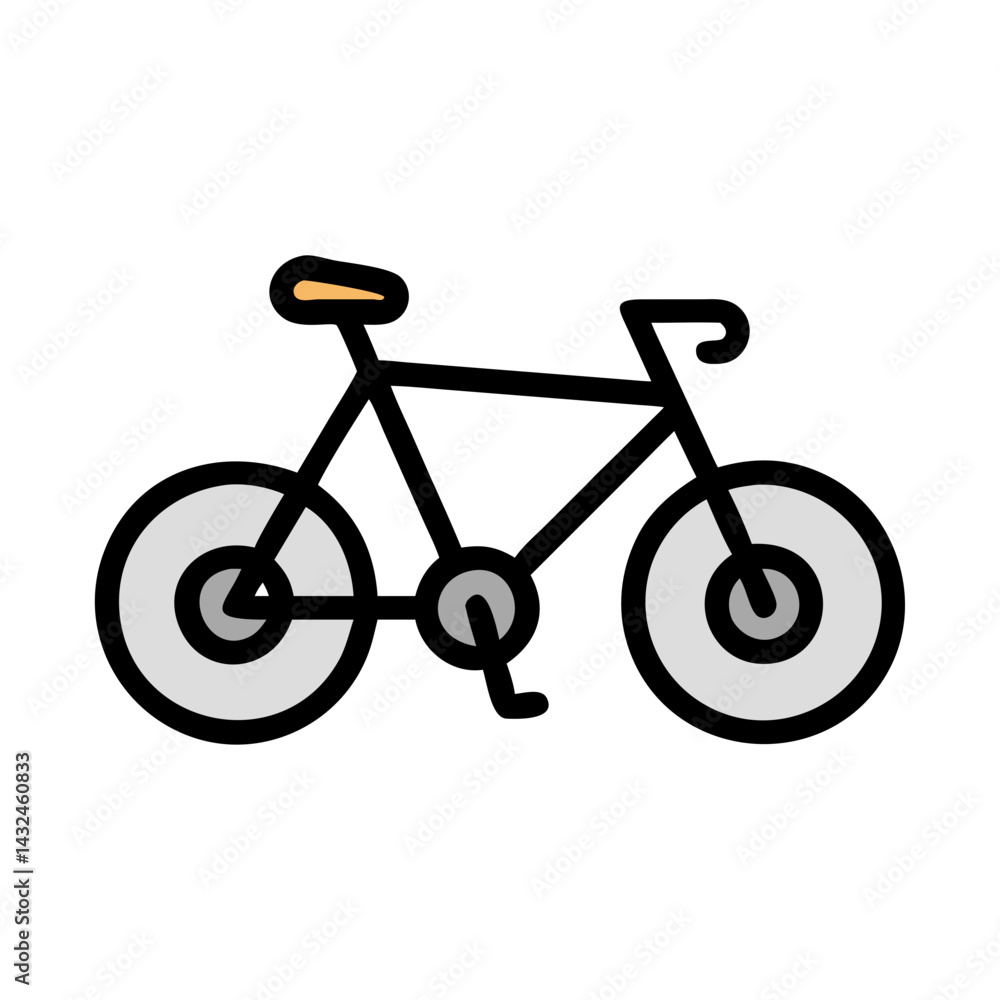 Bicycle Side Profile Icon Design Bicycle Side Profile Icon Design