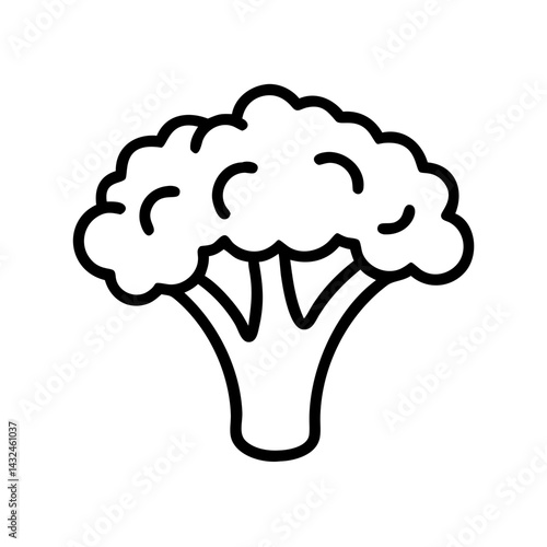 Broccoli Floret Whole Head Icon Design