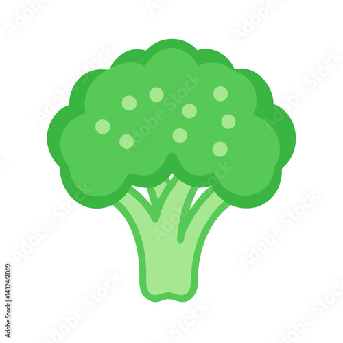 Broccoli Floret Whole Head Icon Design