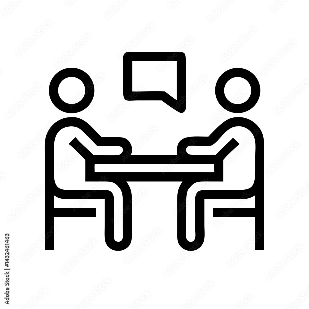 Business Meeting Discussion Table Icon Design
Business Meeting Discussion Table Icon Design