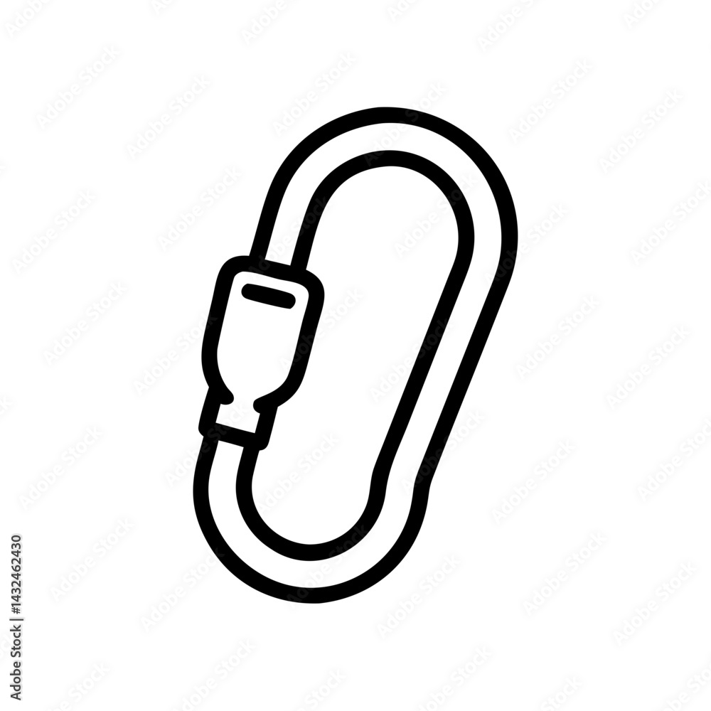 Climbing Carabiner Symbol Icon Design Climbing Carabiner Symbol Icon Design