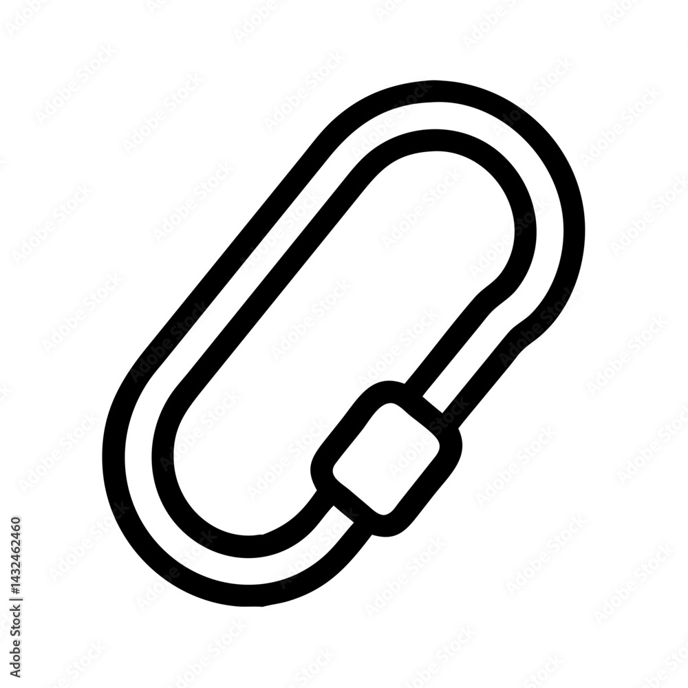 Climbing Carabiner Symbol Icon Design Climbing Carabiner Symbol Icon Design
