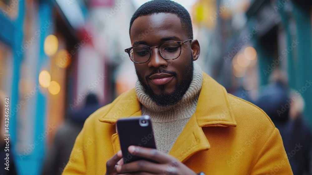 Man checking customer engagement metrics on a smartphone Man checking customer engagement metrics on a smartphone