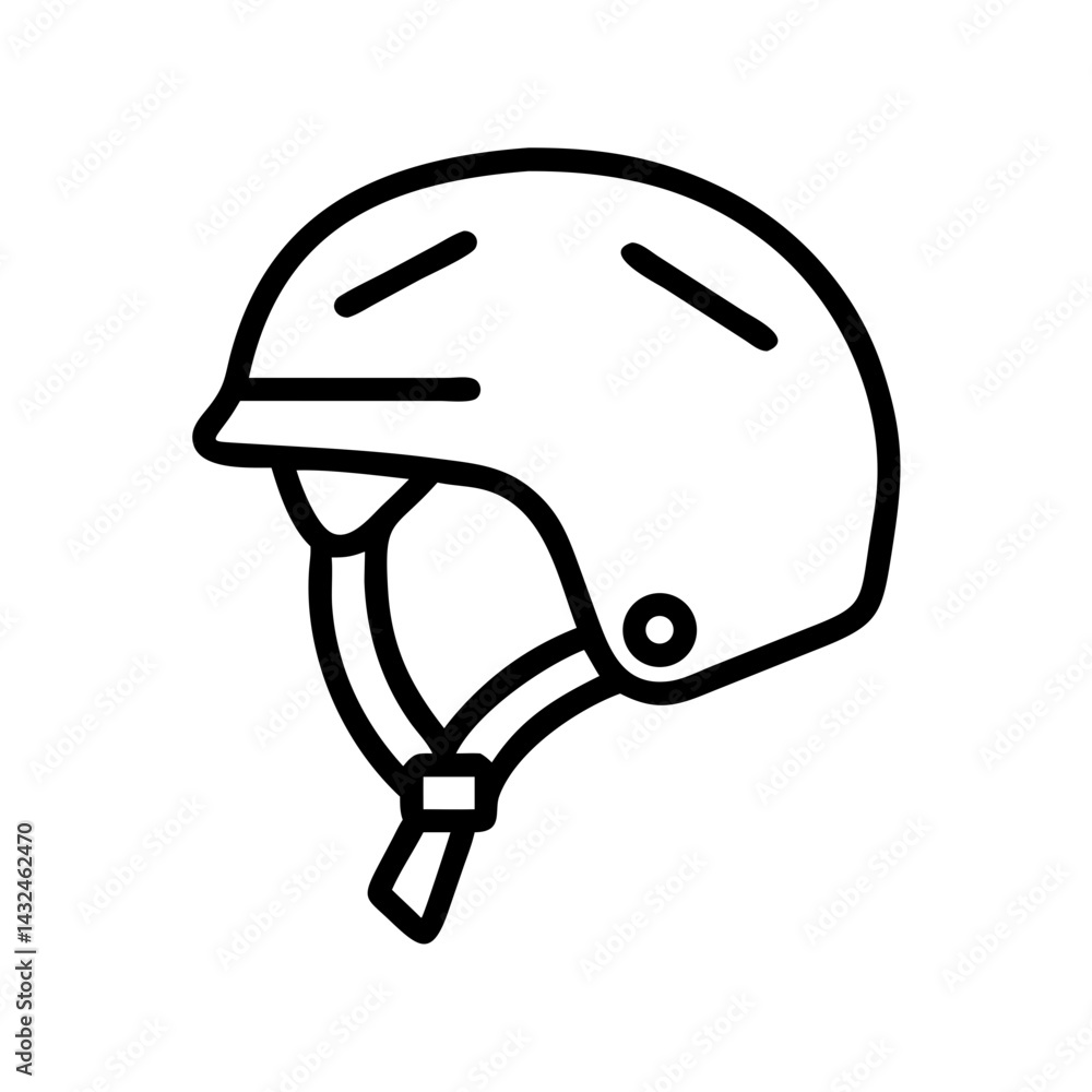 Fototapeta premium Climbing Helmet Rear View Icon Design