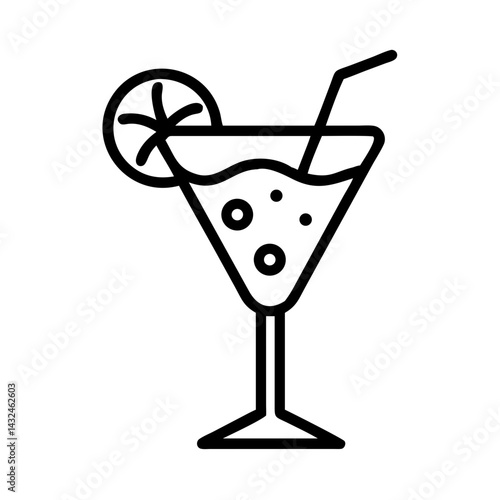 Cocktail Glass Drink Icon Design