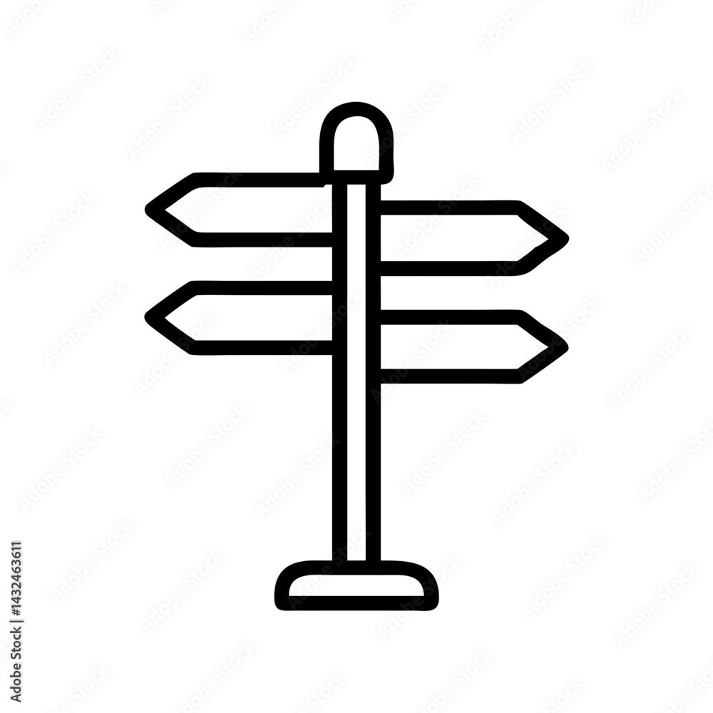 Direction Signpost with Arrows Icon Design Direction Signpost with Arrows Icon Design